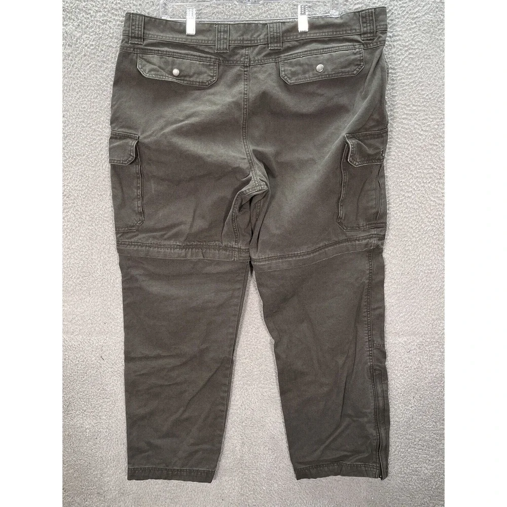 Guide Series Pants Mens 40x32 Gray Canvas Convertible Cargo Double Knee Outdoors
